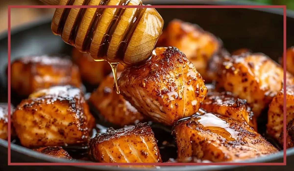 Hot Honey Salmon Bites