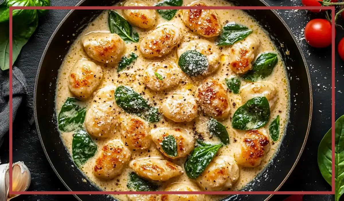Garlic chicken gnocchi