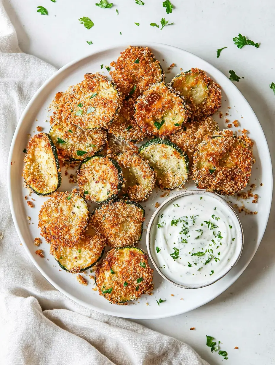 Crispy baked zucchini chips