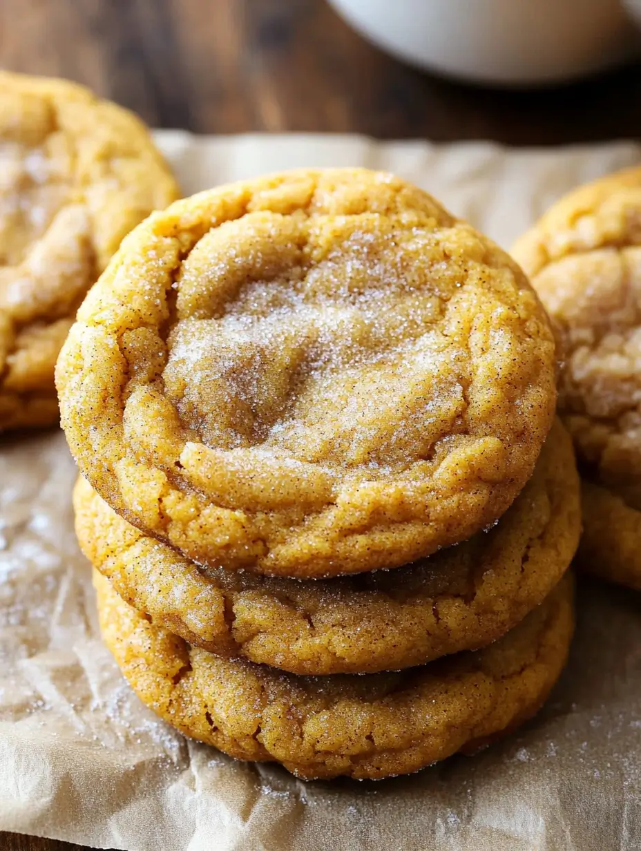 Chewy Pumpkin Snickerdoodle Cookies