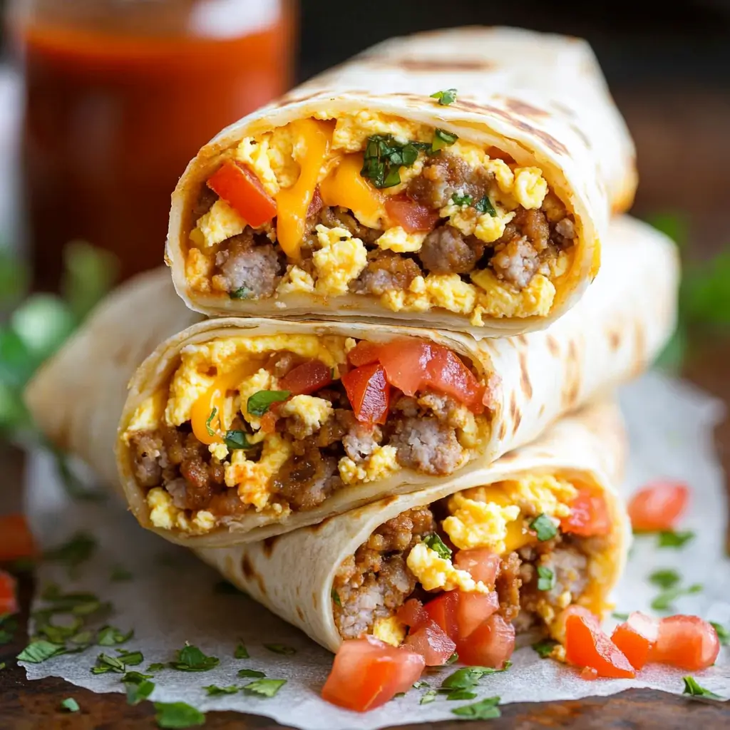 Freezer-friendly breakfast burritos