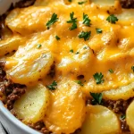 Cheesy ground beef casserole