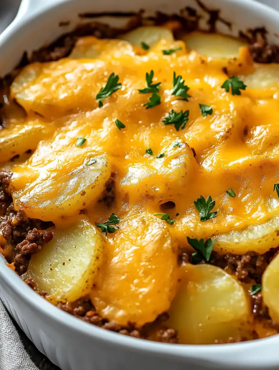 Cheesy ground beef casserole