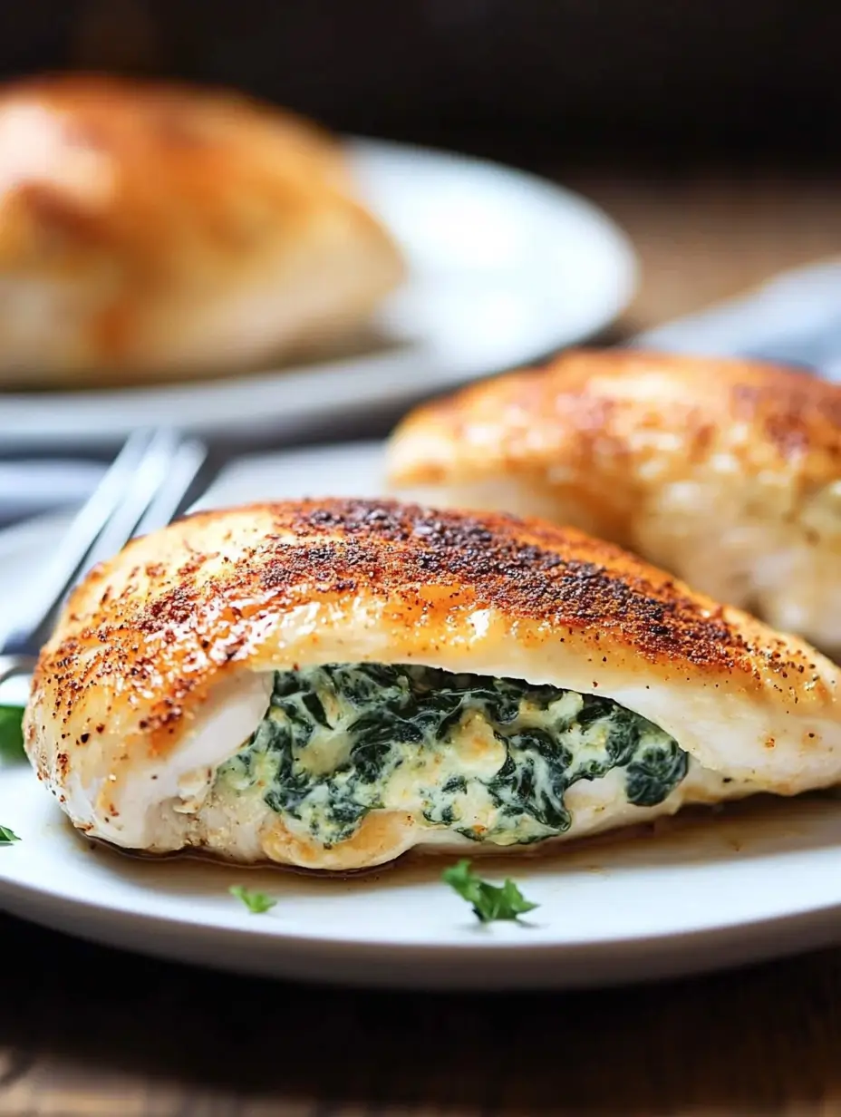 Spinach stuffed chicken