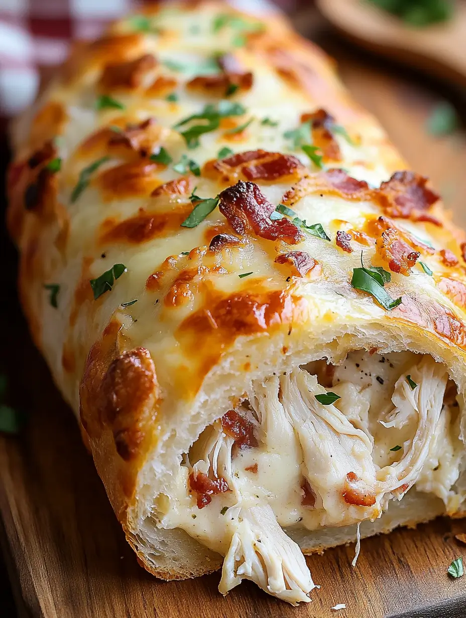 Chicken Bacon Ranch Stromboli