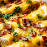 Cheesy breakfast enchiladas