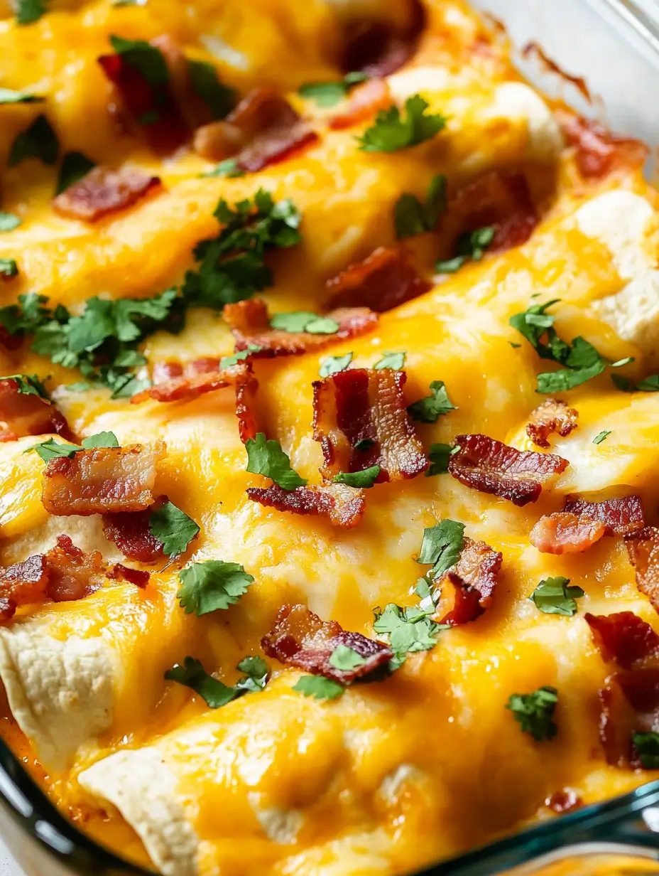 Cheesy breakfast enchiladas