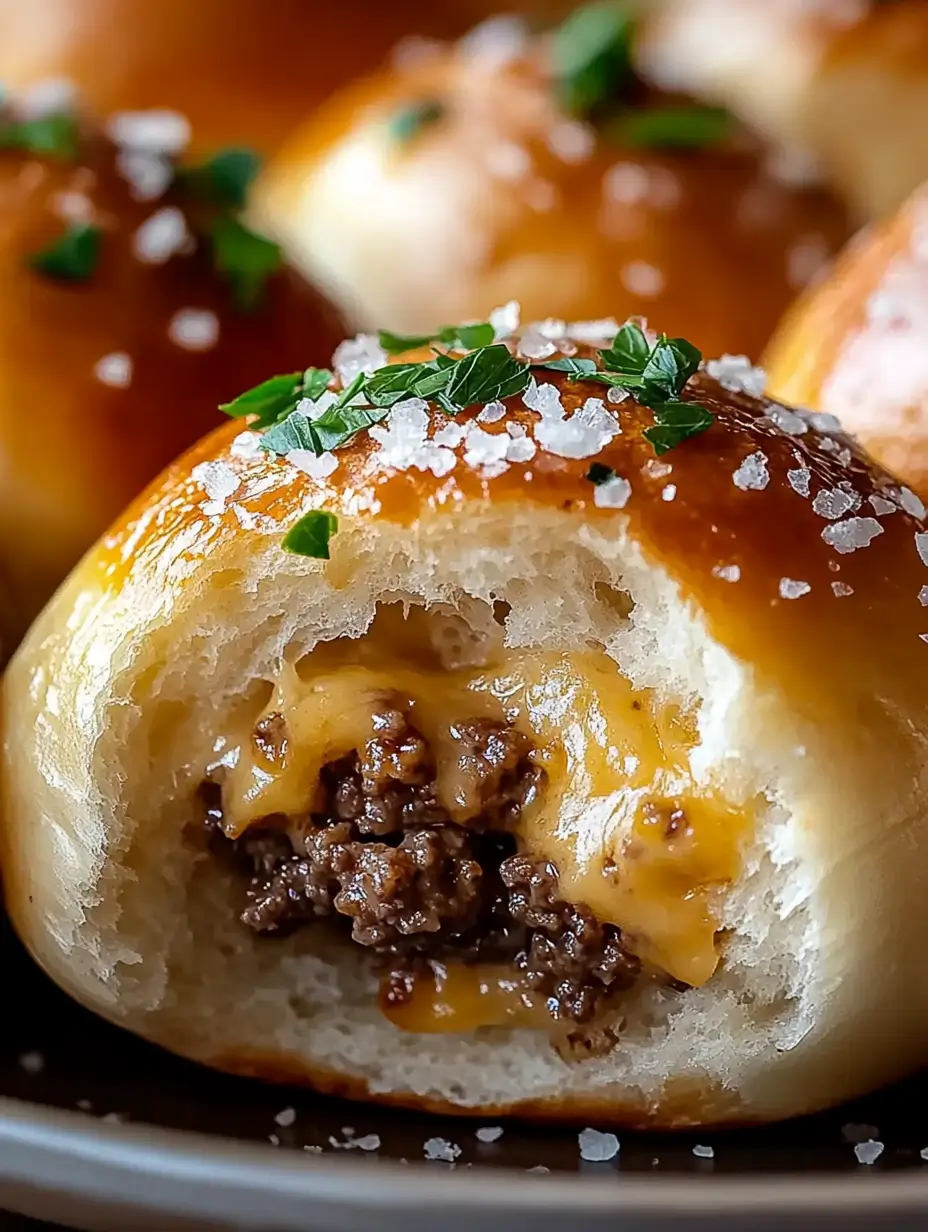 Garlic Parmesan Cheeseburger Bombs