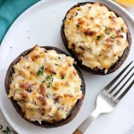 Cheesy crab-stuffed mushrooms