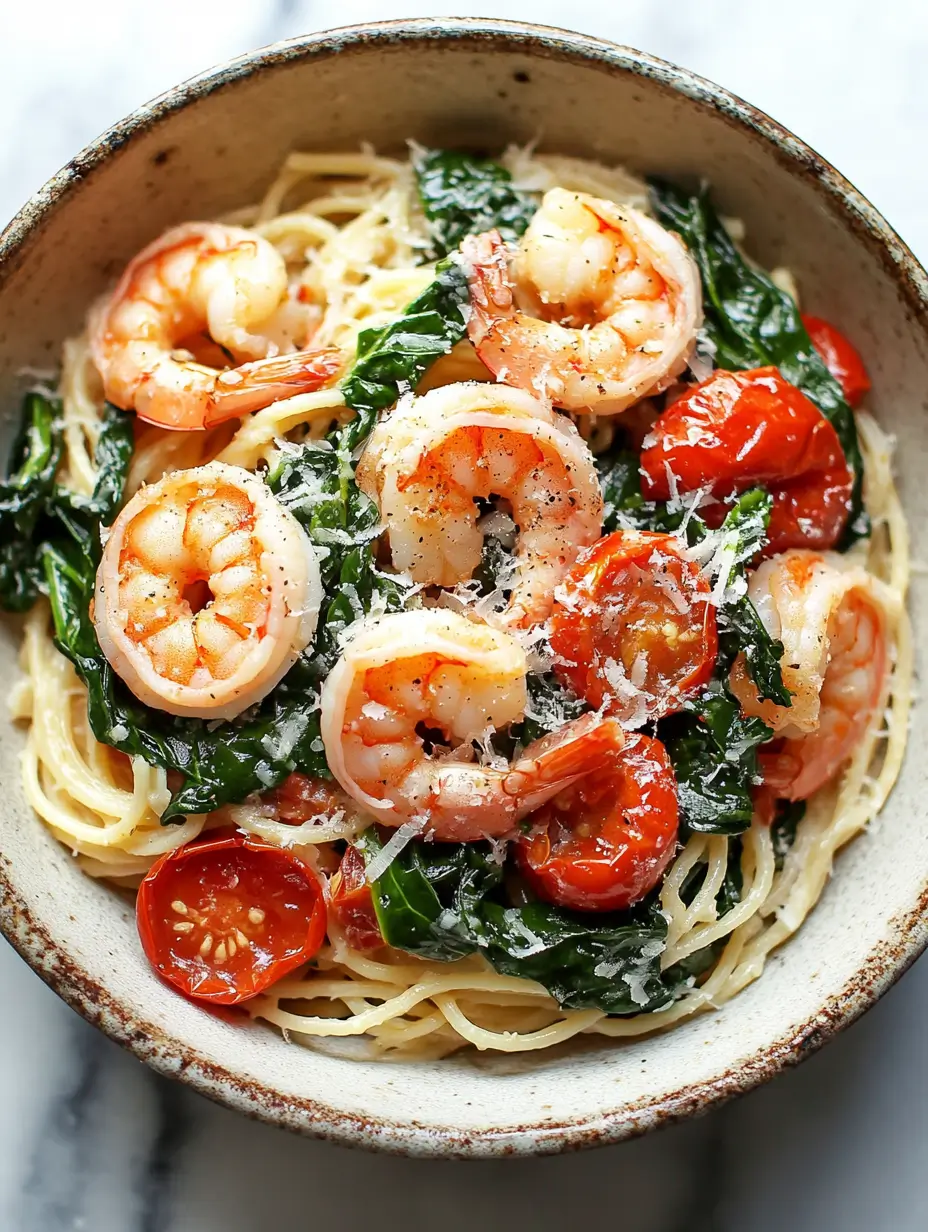 Creamy shrimp pasta