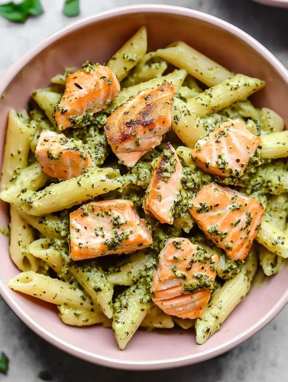 Creamy Salmon Pesto Pasta