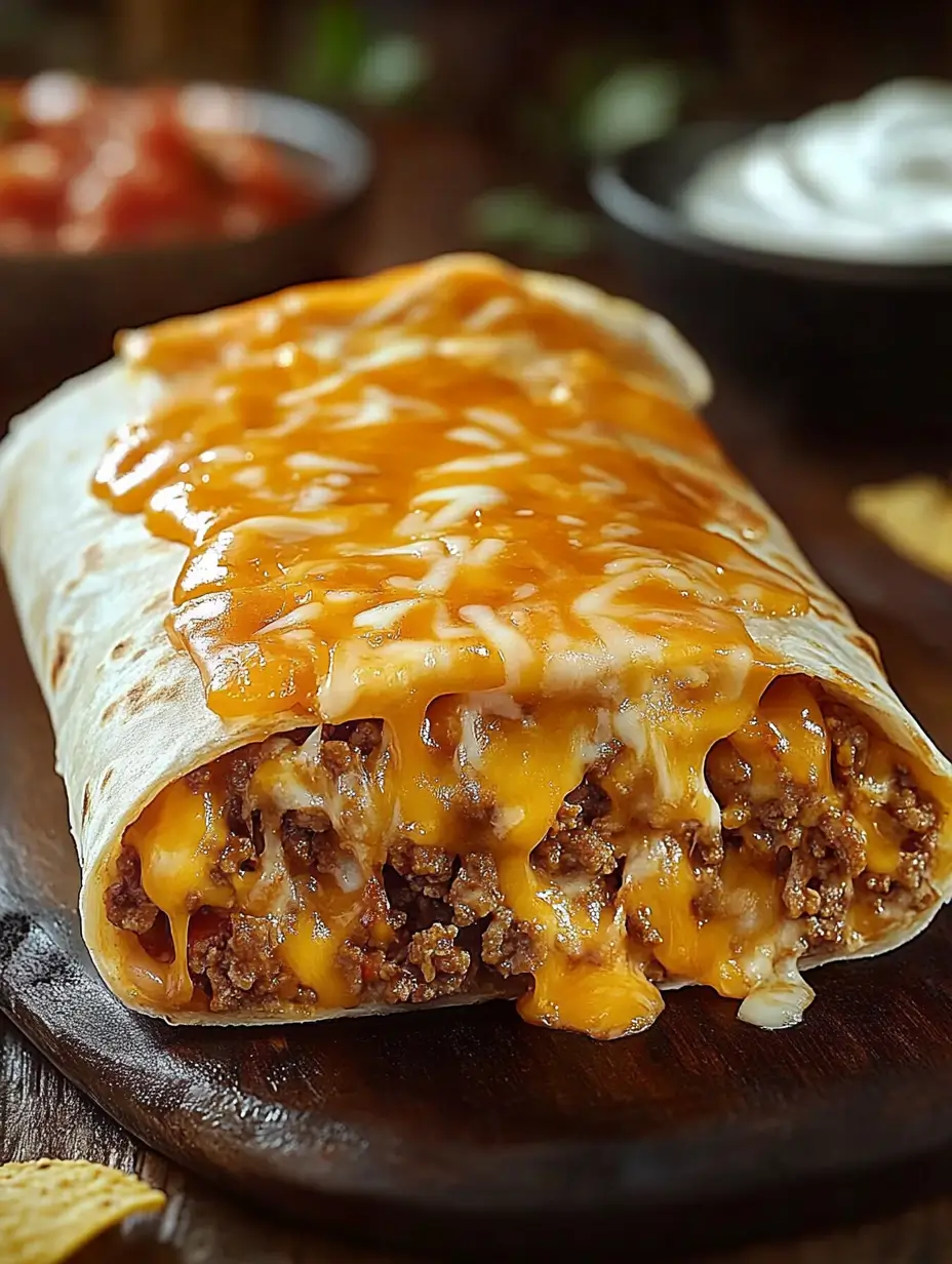 Cheesy Beefy Burrito