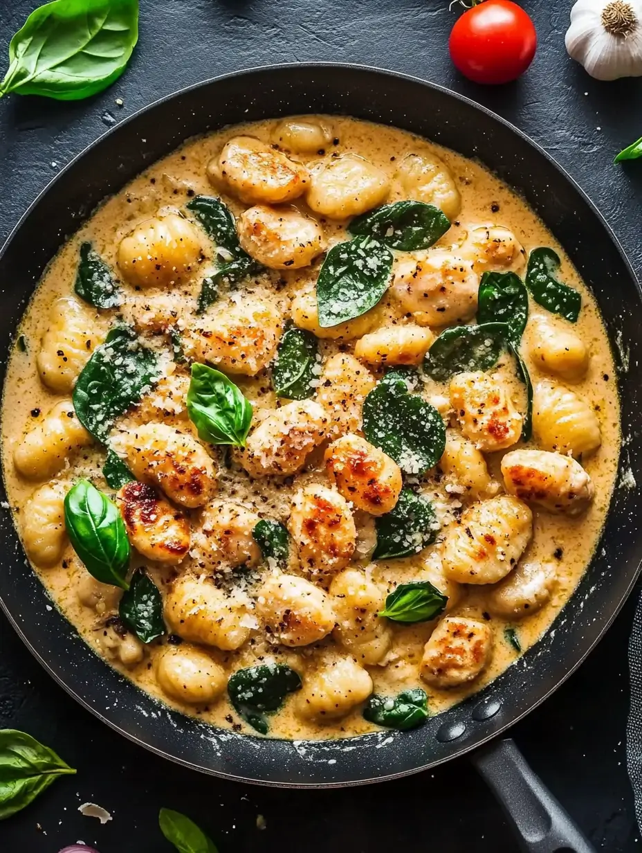 Garlic chicken gnocchi
