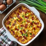 Cheesy bacon breakfast casserole