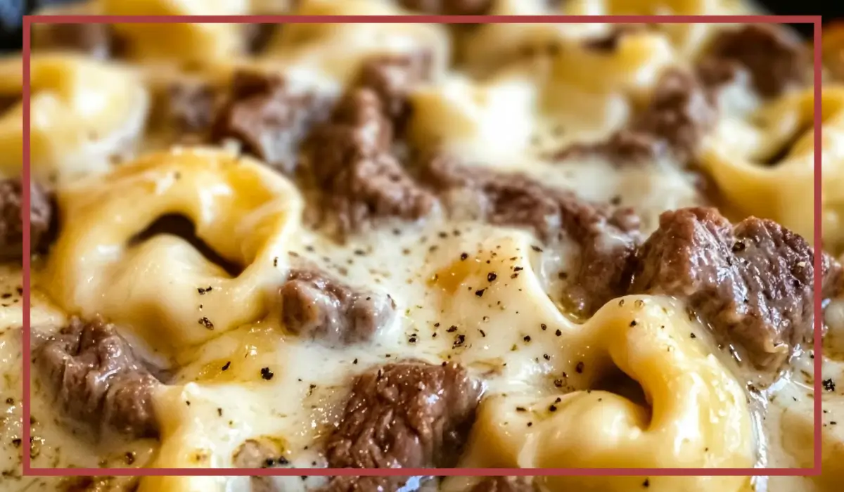 Cheesy Beef and Onion Tortellini