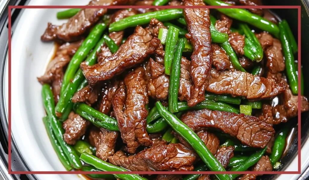 Air Fryer Beef & Green Beans