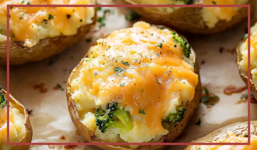 Broccoli Cheddar Twice-Baked Potatoes