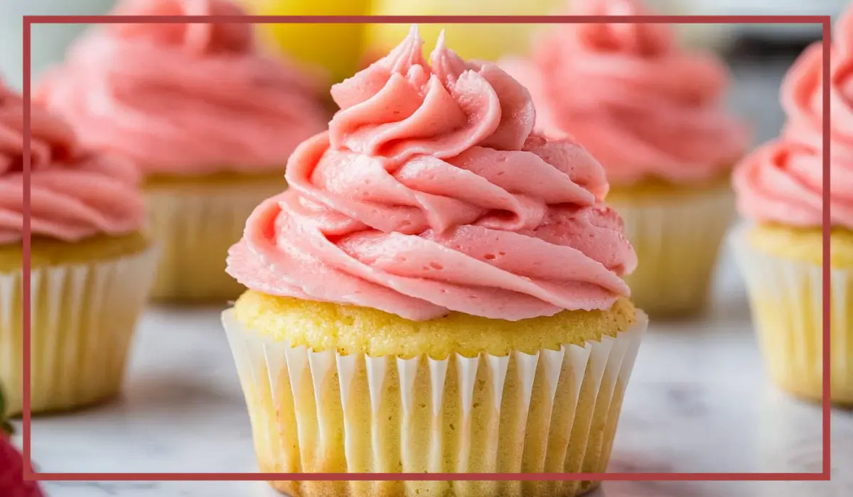 Lemon Strawberry Cupcakes