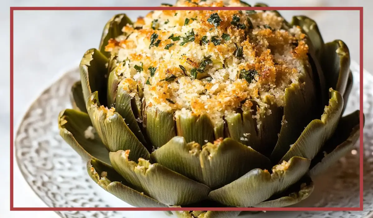 Parmesan Breadcrumb Stuffed Artichokes