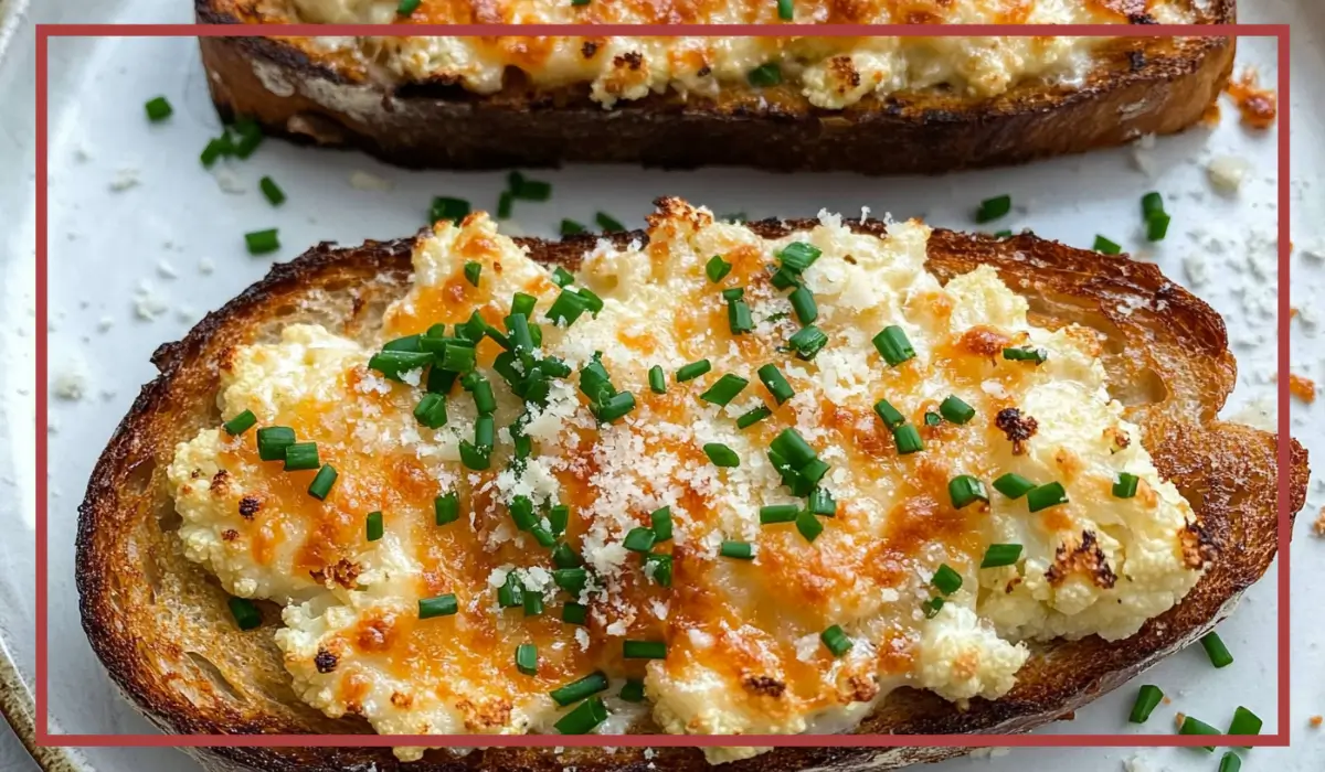 Creamy Cauliflower Cheese Toasts