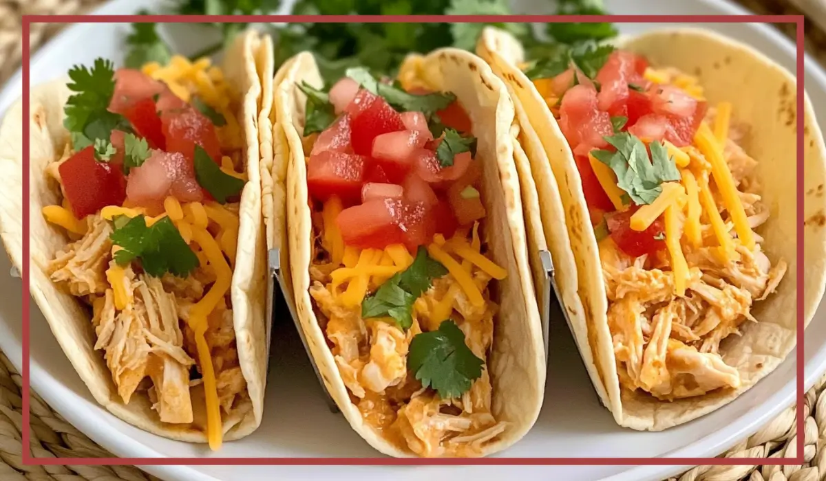 Creamy Crockpot Chicken Tacos