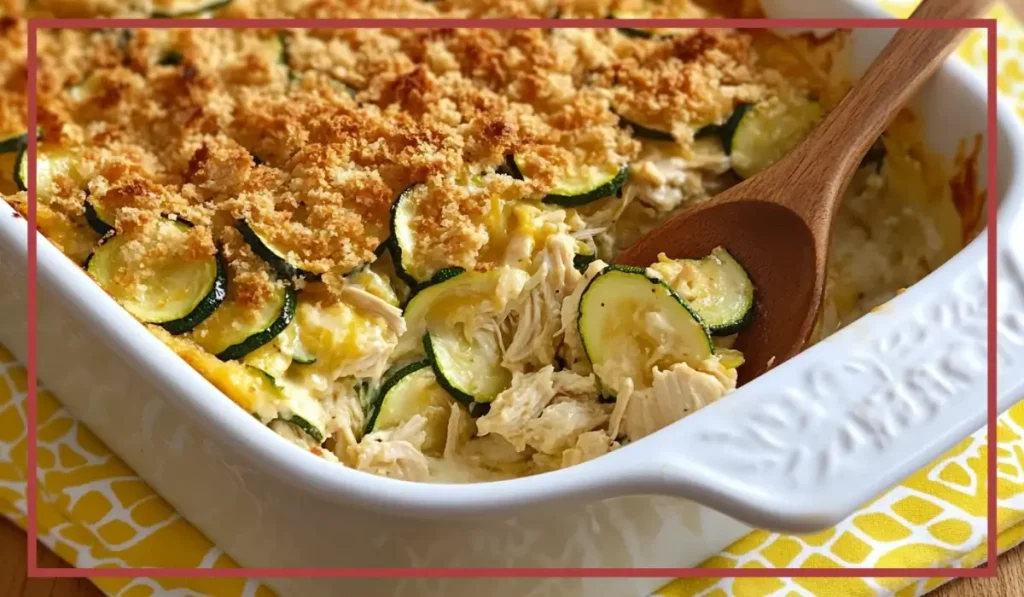 Cheesy Chicken and Zucchini Casserole