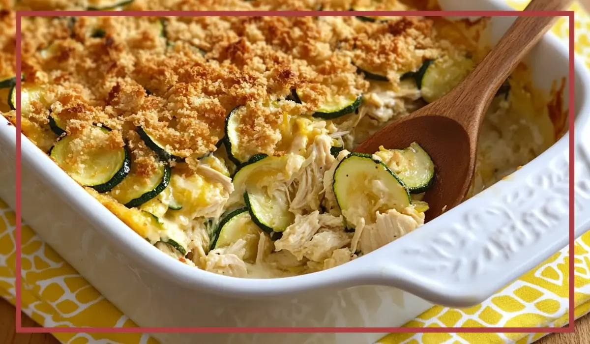 Cheesy Chicken and Zucchini Casserole