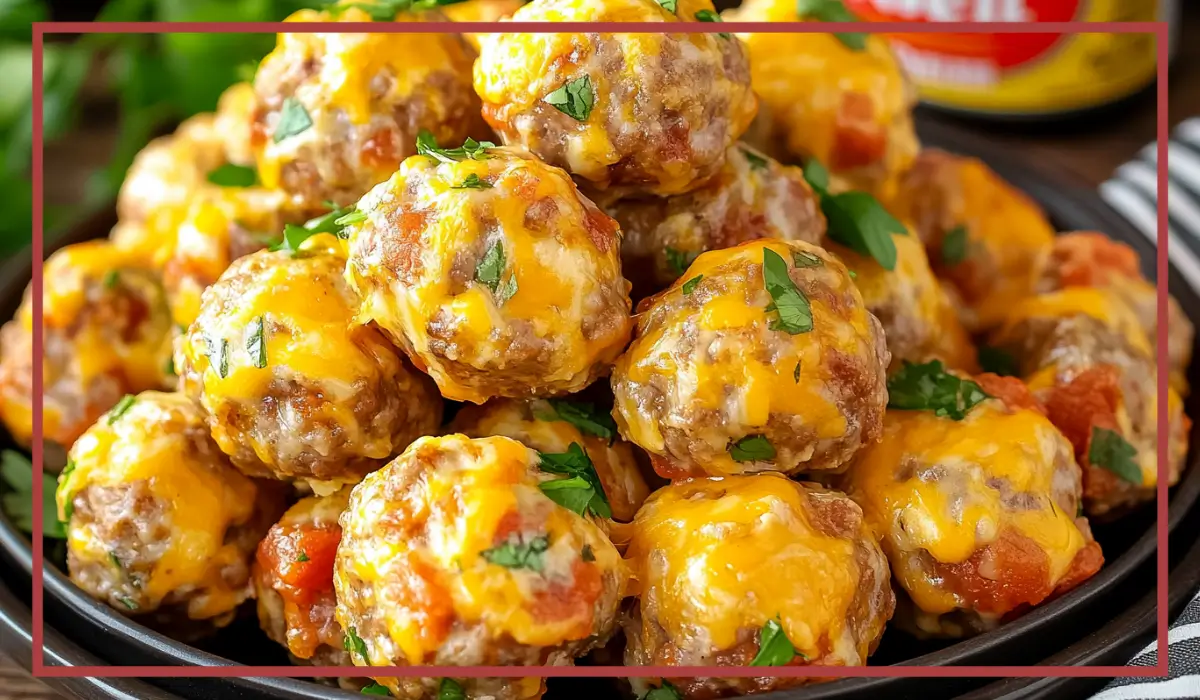 Rotel Sausage Cheese Balls