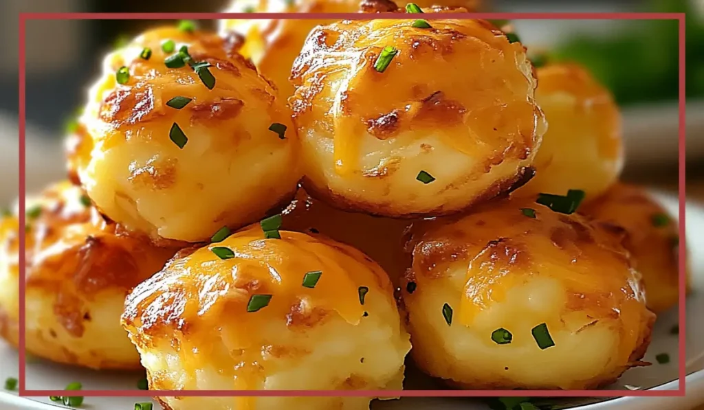 Cheesy mashed potato bites