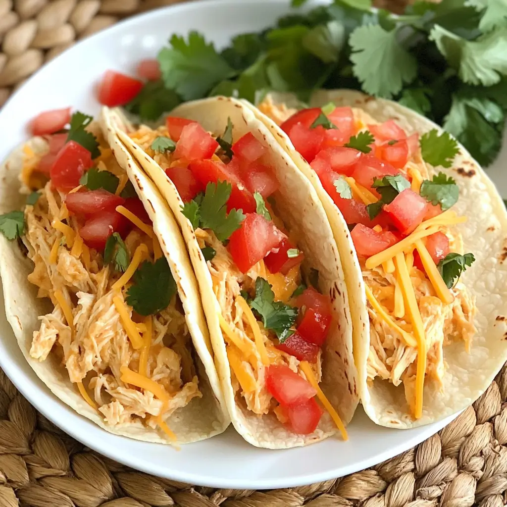Creamy Crockpot Chicken Tacos