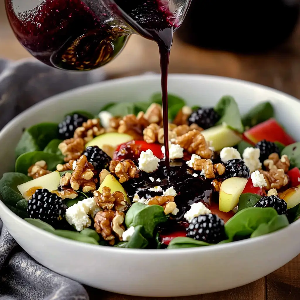 Blackberry Apple Spinach Salad