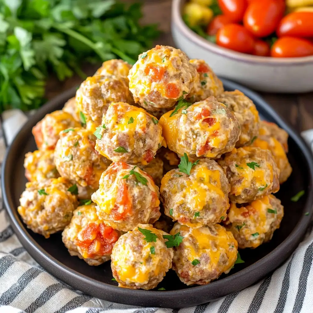 Rotel Sausage Cheese Balls