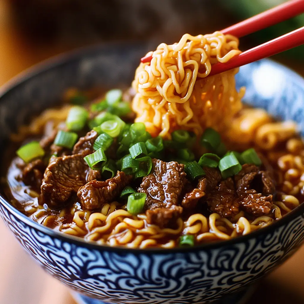 Slow Cooker Beef Ramen