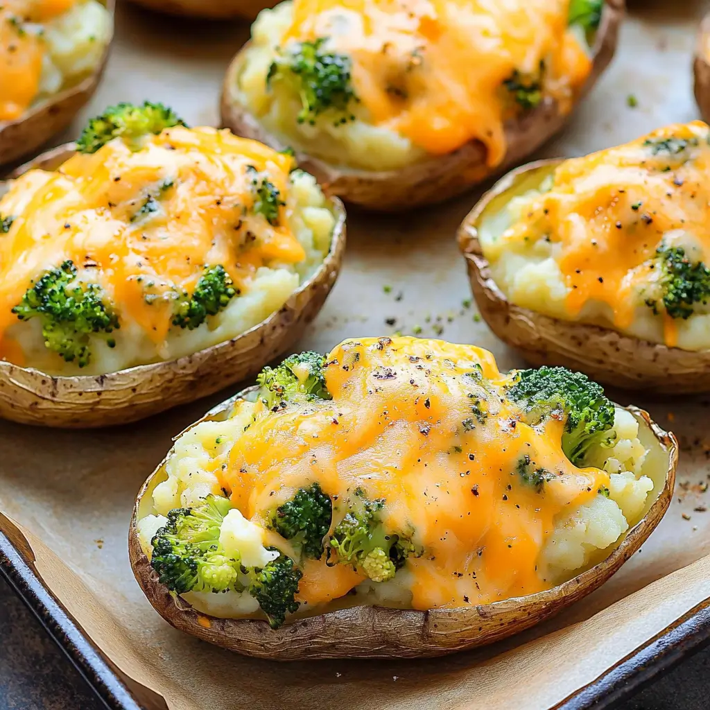 Cheesy Broccoli Twice-Baked Potatoes