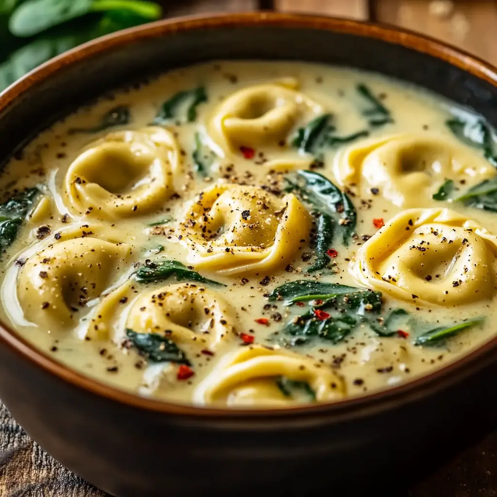 Creamy Tomato Tortellini Soup