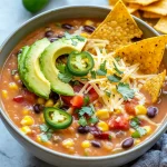 Creamy Vegetarian Tortilla Soup