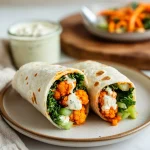 Vegan Buffalo Cauliflower Wraps