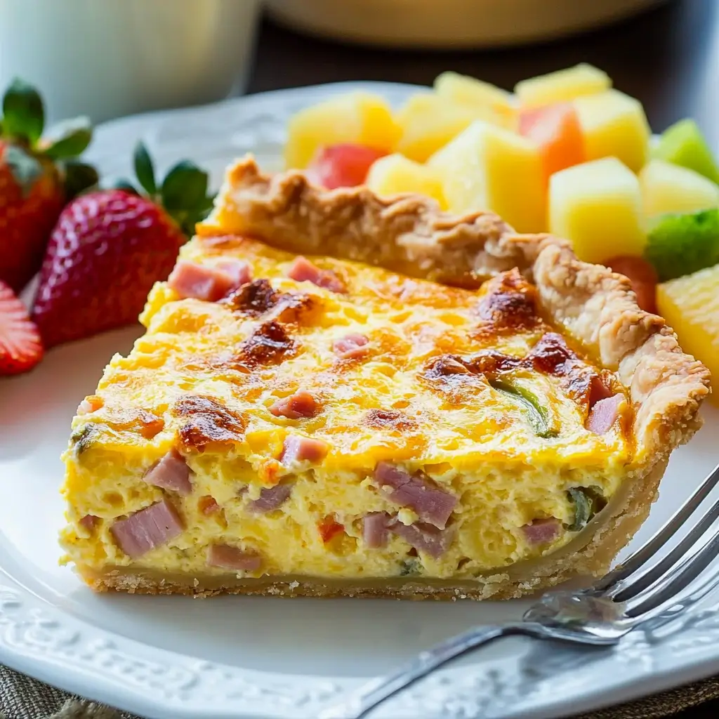 Cheddar Ham Quiche