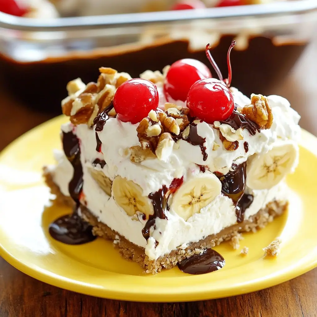 No-Bake Banana Split Cake