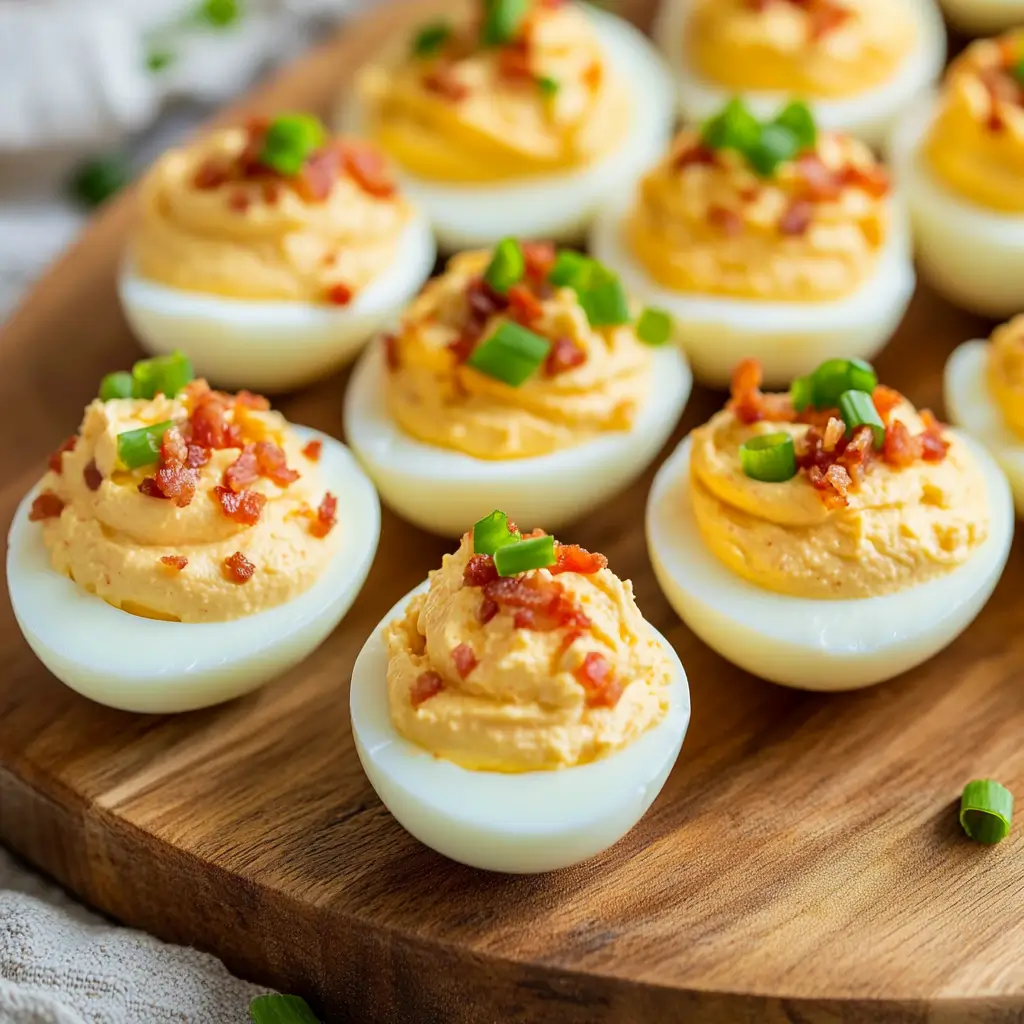 Bacon Pimento Deviled Eggs