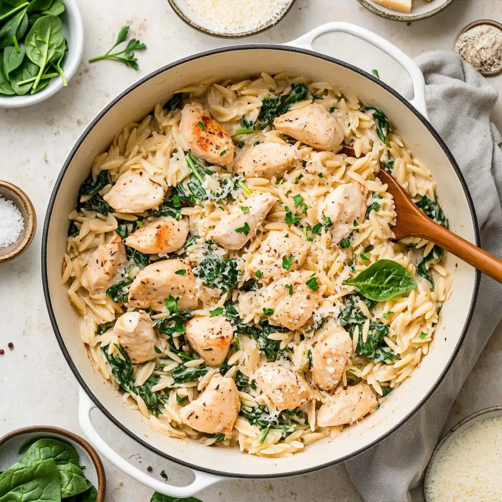 Creamy Chicken and Orzo