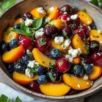 Blueberry Peach Feta Salad