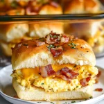 Cheesy breakfast sliders