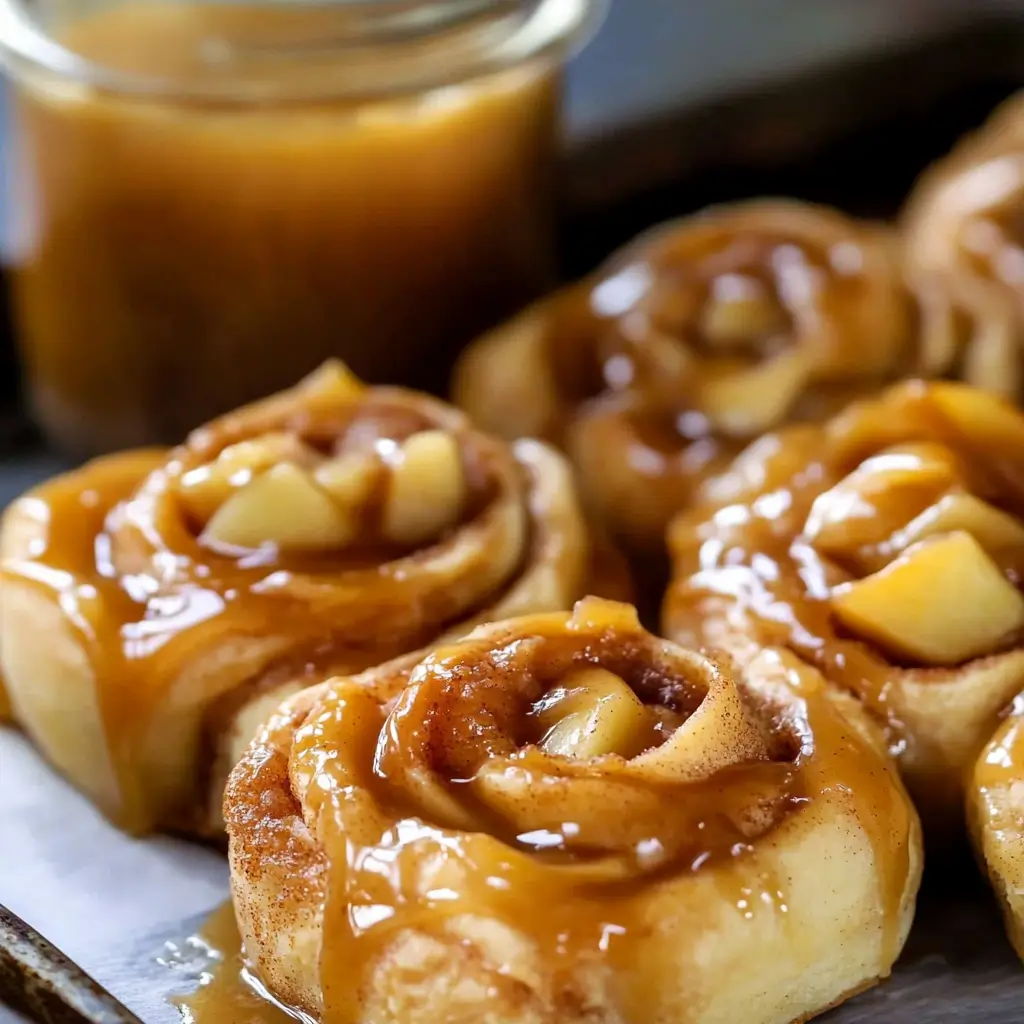 Caramel Apple Cinnamon Rolls