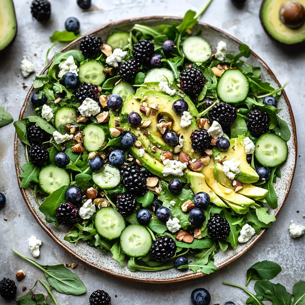Blackberry Avocado Arugula Salad