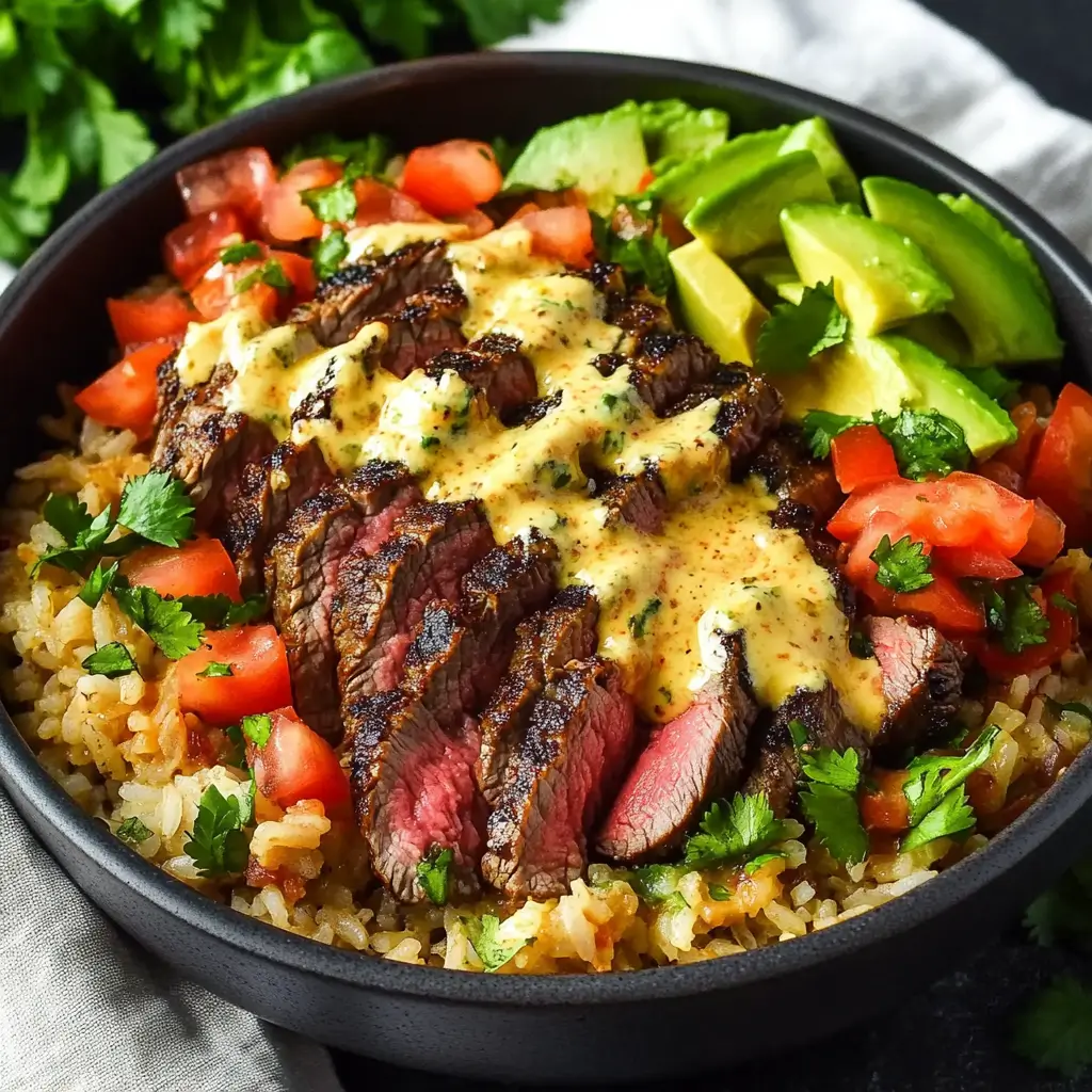 Steak Queso Rice