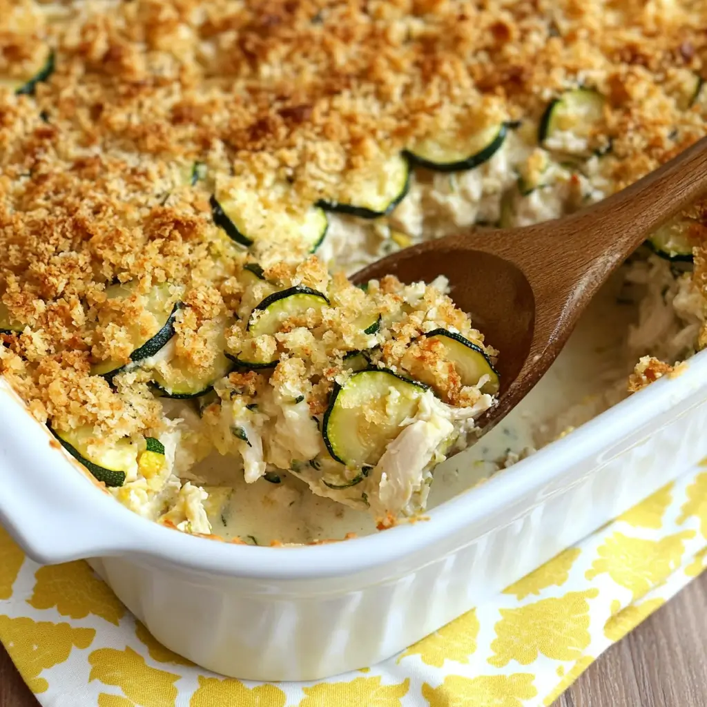 Cheesy Chicken and Zucchini Casserole