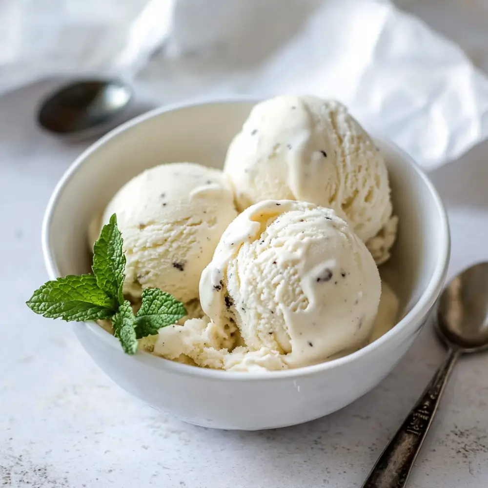 No-churn vanilla ice cream