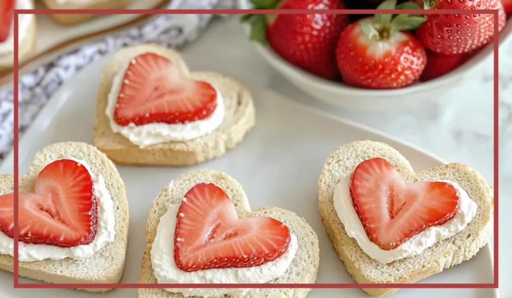 Strawberry cream cheese sandwiches