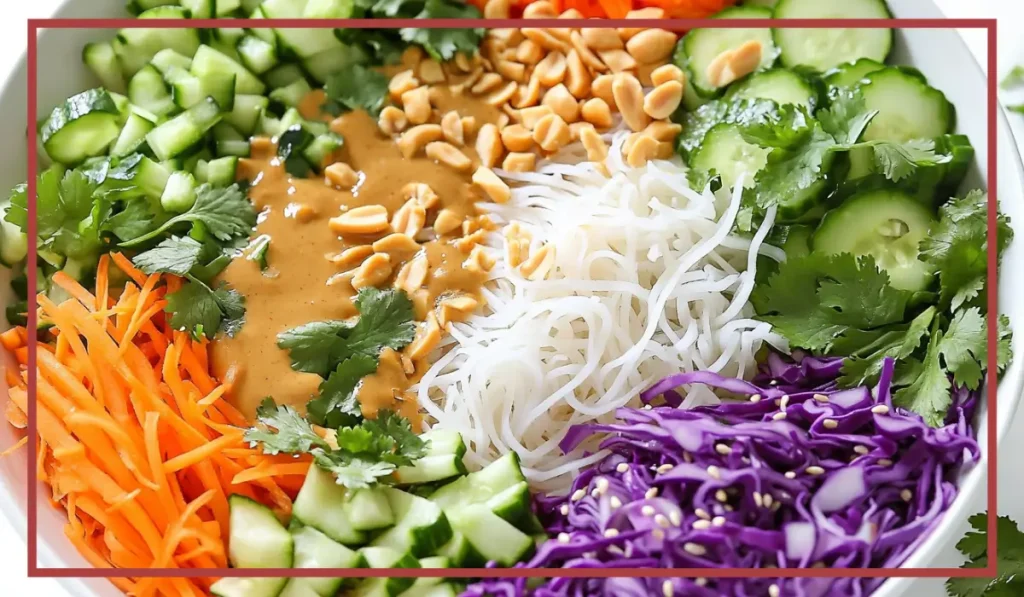 Peanut noodle bowl